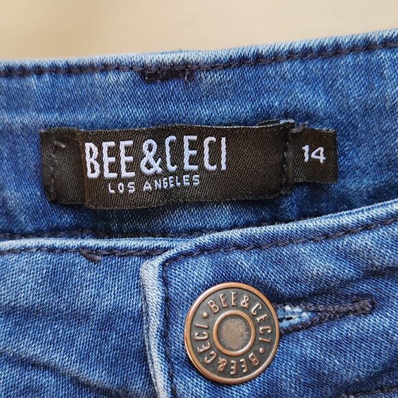 Bee & Ceci Blue Skinny Jeans Medium Wash Cotton Blend Stretch - Picture 10 of 12